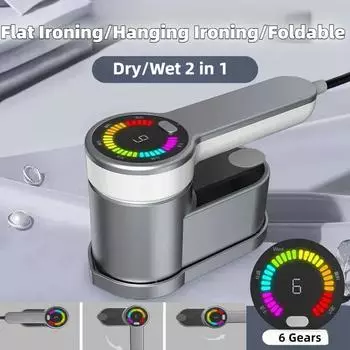 Новая интеллектуальная паровая гладильная машина, портативные дорожные отпариватели для одежды с ЖК-дисплеем, мини-ручной отпариватель для одежды с утюгом EU серебряный