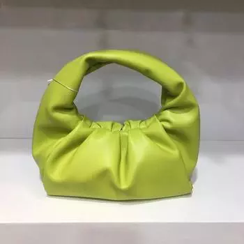 Новая Интернет Знаменитость Тот же Стиль Рог Сумка Французская Ниша Складки Сумка Кожа Мягкая Кожаная Сумка Для Женщин 28x10x26CM серебряный