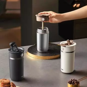 Новая изоляция кофейной чашки из чистого титана с внутренним резервуаром из нержавеющей стали 304, портативная высококачественная повседневная чашка для подарка на заказ 400ml чёрный