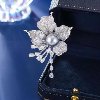 Новая изысканная роскошная брошь с цветочной бахромой из циркония, противоослепляющий многофункциональный блейзер, жемчужный корсаж, аксессуары