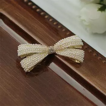 Новая изысканная заколка для волос с жемчужным цветком и пружиной, роскошная заколка-бабочка со стразами, элегантные женские аксессуары для волос