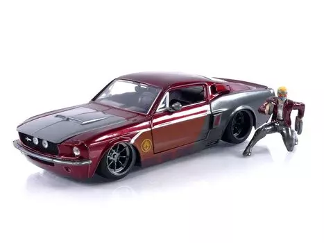 Новая Jada MARVEL GUARDIANS OF THE GALAXY 1967 SHELBY Mini Car 124 GT-500 с STAR-LOAD Star-Lord