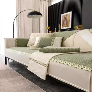 Новая кашемировая диванная подушка, зимняя утолщенная плюшевая подушка, нескользящий чехол для дивана, ткань для чехла 70x70cm