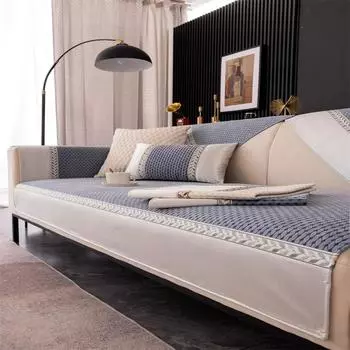 Новая кашемировая диванная подушка, зимняя утолщенная плюшевая подушка, нескользящий чехол для дивана, ткань для чехла 70x70