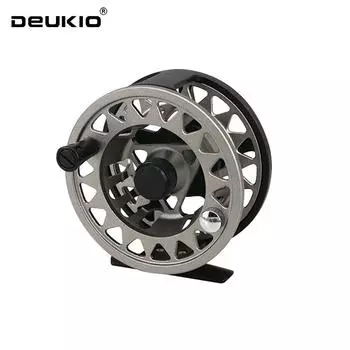 Новая катушка для нахлыста DEUKIO, литая под высоким давлением, обработанная на станке с ЧПУ, шпуля из алюминиевого сплава, легкая, высокоточная катушка для нахлыста, рыболовные снасти CF 5-6