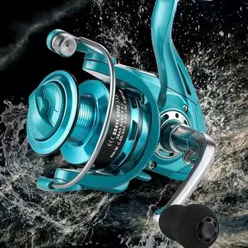 Новая катушка для спиннинга 1000-7000, шпуля из сплава, большой диаметр 5,2:1 / 4,7:1 Высокоскоростная система торможения 8 кг, подходит для соленой и пресной воды 1000 Series