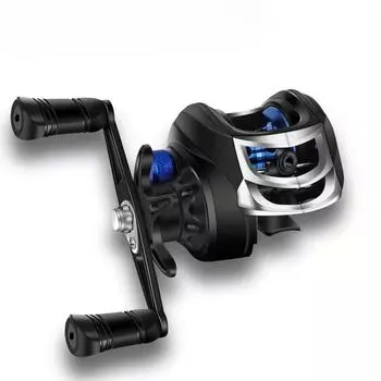 Новая катушка для заброса приманки серии AK, 7.2:1 Передаточное отношение 18+1BB, 18LB Max Drag, Мелкая шпуля, Для пресной и соленой воды 18&Left Hand синий