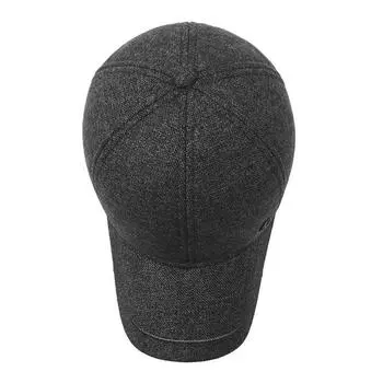 Новая кепка для людей среднего и пожилого возраста, повседневная, для велоспорта, термо-хлопковая кепка, универсальная, ветрозащитная, для защиты ушей, бейсболка Adjustable серый