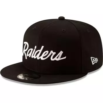 Новая кепка Oakland Raiders NFL черная белая надпись 9FIFTY Snapback регулируемая кепка для взрослых один размер чёрный