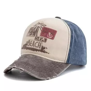 Новая кепка унисекс, пляжная бейсболка с буквенным принтом для мужчин и женщин, регулируемая повседневная уличная спортивная кепка для папы 56cm-60cm