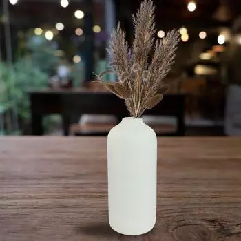 Новая керамическая «Белая длинная цилиндрическая ваза» 9 дюймов — набор из 1 шт. | Декоративная длинная ваза для сухоцветов и пампасной травы Вазы для домашнего декора,