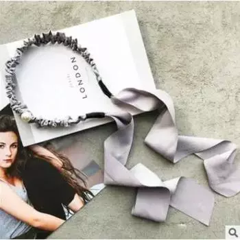 Новая кисточка повязка на голову Новинка ободок для волос для женщин девушек Сладкий бант Простой стример кисточка Повязка на голову Подвеска Аксессуары для волос