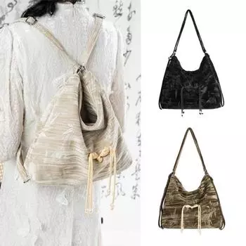 Новая китайская большая сумка для женщин, новинка 2024 года, модная универсальная сумка через плечо большой вместимости с сумкой через плечо Qipao в китайском стиле