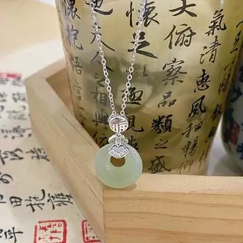 Новая китайская цепочка безопасности бренда Fu, женская цепочка-воротник Guofeng China-Chic