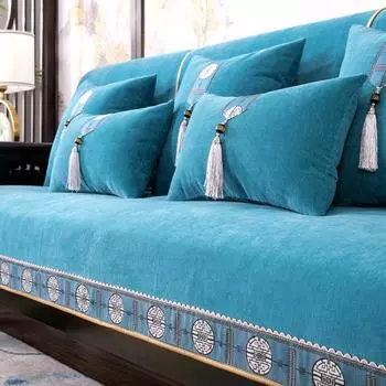 Новая китайская диванная подушка Four Seasons, универсальная нескользящая легкая роскошь и простота, современное полотенце на спинку, чехол из синели, тканевый чехол 70*70cm