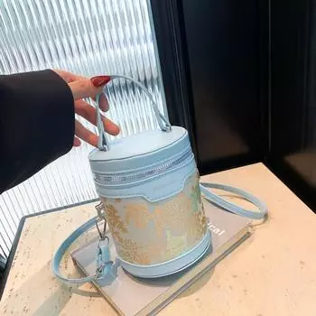 Новая китайская мини-сумка женская универсальная 2024 новый летний дизайн нишевая сумка-мессенджер портативная сумка-ведро