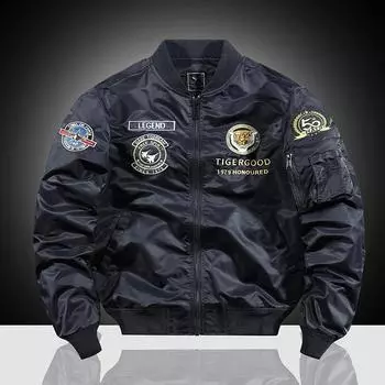 Новая китайская модная куртка-бомбер Ma1, мужская бейсбольная форма с вышитым тигром, большой размер, рабочая куртка M