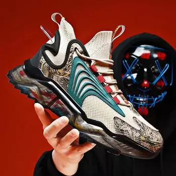 Новая китайская модная обувь, спортивная обувь, легкая и дышащая обувь для пап на толстой подошве, модная спортивная обувь 36 белый