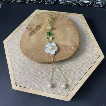 Новая китайская нефритовая руйи камелия бахрома чеонгсам пряжка свежая женская национальная стиль ханьфу аксессуары старинная пряжка брошь золотой