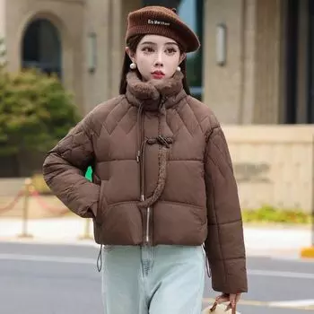 Новая китайская одежда с хлопковой подкладкой, женская короткая зимняя куртка с хлопковой подкладкой, новая иностранная мода, модная симпатичная куртка с хлопковой подкладкой в стиле колледжа M recommends 90-57.5 kg чёрный