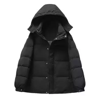 Новая китайская опера пуховик короткий мужской и женский пары утолщенный воротник-стойка съемная шапка куртка хлеб S