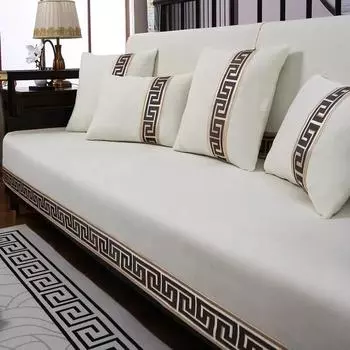 Новая китайская подушка для дивана, чехол для автомобильного сиденья, подушка из синели, простой современный диван, полотенце 60*60