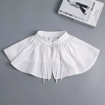 Новая китайская рубашка-накидка с шалью, универсальный многофункциональный поддельный воротник белый