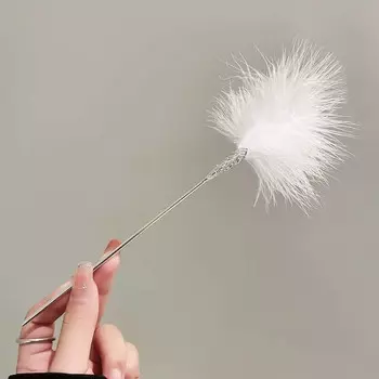 Новая китайская шпилька для волос из белых перьев для женщин, простая металлическая палочка для волос Ханфу, заколка, головной убор, ювелирные аксессуары