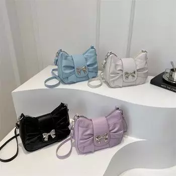 Новая китайская сумка-мешок Niche Bow для женщин, модный дизайн, складная сумка-облако, сумка через плечо на одно плечо для женщин