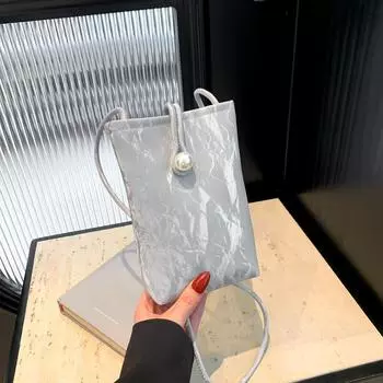 Новая китайская сумка женская 2024 новая летняя простая модная сумка-мессенджер модная легкая маленькая сумка-портфель маленькая квадратная сумка чёрный