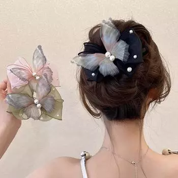 Новая китайская супер фея бабочка пучок А-образная заколка для волос женская новая заколка для волос затылок утиный клюв заколка головной убор