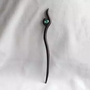 Новая китайская заколка для волос, палочка для волос, глянцевая поверхность, элегантные зеленые камни, палочки для волос, аксессуар для волос своими руками, укладка волос