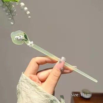 Новая китайская заколка для волос в древнем стиле «Супер Бессмертная Орхидея-колокольчик», легкая роскошная шляпка, простая палочка для волос, изысканные нежные аксессуары