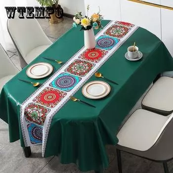 Новая классическая прямоугольная скатерть, водонепроницаемая и маслостойкая скатерть, домашнее свадебное украшение, покрытие для стола, Manteles 90*150cm
