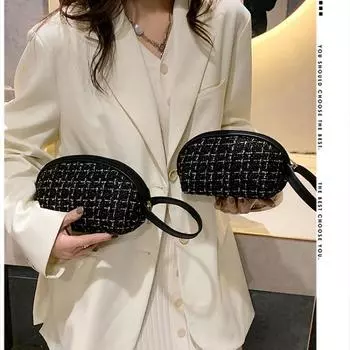 Новая клетчатая косметичка в виде ласточки, модная ручная кладь, дорожная сумка для стирки, косметички, помада, деньги, сумки для хранения мобильных телефонов S темно-коричневого