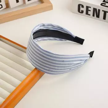 Новая клетчатая широкая тканевая повязка на голову, милая академичная винтажная повязка для волос, нескользящая зубчатая конструкция, корейские ретро аксессуары для волос