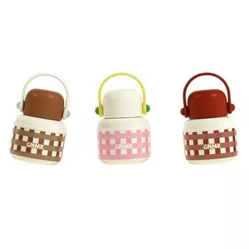 Новая клетчатая тушеная чашка, внешний вид, уровень изоляции, горшок для девочек, для работы, переносная тушеная чашка, изоляция, стакан для воды 600ml