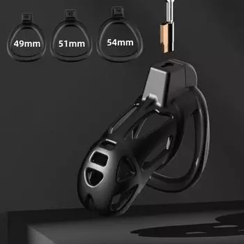 Новая клетка верности для мужчин-призраков, секс-игрушки, сдержанная сисси фембой, клетка верности для члена, устройство, кольцо для пениса, мужское кольцо с 3 размерами