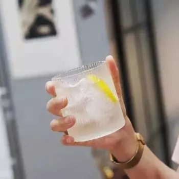 Новая кофейная кружка, прозрачная полосатая стеклянная чашка для воды, вина, виски, стеклянная партия, домашние чашки для питья сока, стеклянная посуда для напитков 301-400ml