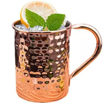 Новая коктейльная кружка для вина Московский мул кружка из нержавеющей стали с кованым медным покрытием пивная кружка кофейный бар принадлежности посуда для напитков на Рамадан 301-400ml