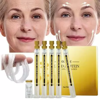 Новая коллагеновая нить, мгновенный лифтинг, средство для удаления морщин, растворимые протеиновые нити, набор сывороток, рассасывающийся наполнитель для лица, антивозрастной уход за кожей 20pcs