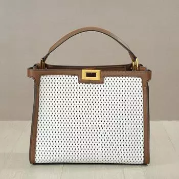 Новая коллекция + перфорированная телячья кожа с цветными блоками, средний размер + ручная сумка через плечо, женская сумка из натуральной кожи 30x15x22cm кислотные зеленого