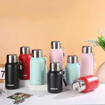 Новая компактная термоизоляционная кастрюля из нержавеющей стали для двойного использования, женская переносная термокружка для воды на открытом воздухе 450ml