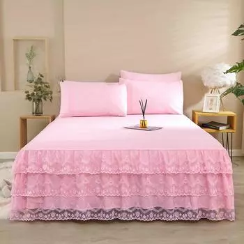 Новая компания Simmons Bedding Company Пылезащитная юбка-кровать Кружевная корейская кружевная юбка-кровать принцессы Цельная юбка-кровать 150*200cm