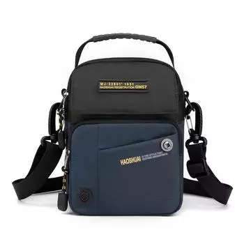 Новая контрастная цветная мужская сумка через плечо мужская сумка-мессенджер повседневный дорожный рюкзак мини маленькая сумка универсальная мужская темно-синий