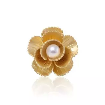 Новая корейская маленькая брошь с несколькими лепестками и жемчугом, булавка, брошь в виде цветка, украшение одежды, модная изысканная ювелирная брошь в подарок