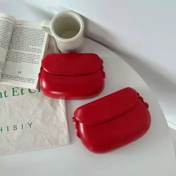 Новая корейская версия летней ретро-сумки Ins Red Saddle Bag Crossbody Small Bag Женская универсальная простая сумка для мобильного телефона