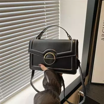 Новая корейская версия модной маленькой квадратной сумки 2024 года, модная летняя повседневная сумка через плечо для женщин, простая повседневная женская сумка чёрный