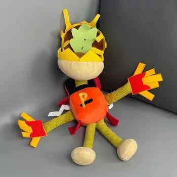 Новая коробка бургер-монстров Monster Spring Monster Horror Thriller плюшевая игрушка жёлтый