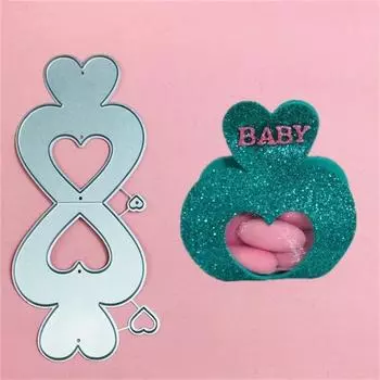 Новая коробка для конфет Love, металлическая вырубная форма, скрапбукинг для фотоальбома, бумага для самостоятельного изготовления подарочных карт, тисненые кубики One Size серебряный